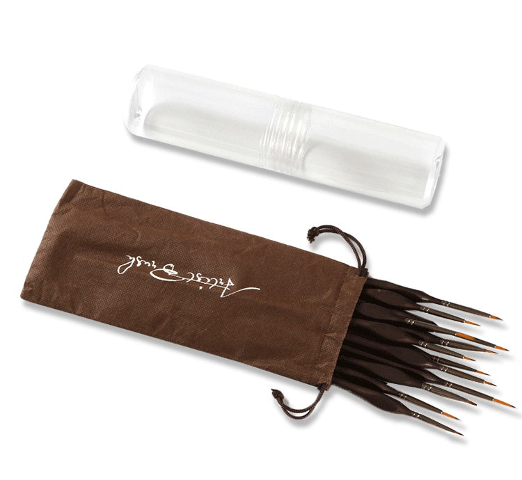 Painting Triangle Pole Double Color Nylon Hair Hook Line Pen Watercolor Brush Professional Art Supplies