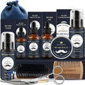 Complete Beard Maintenance Kit Wash, Safety Razor, Balm, Brush, Scissors And Replacement Blades