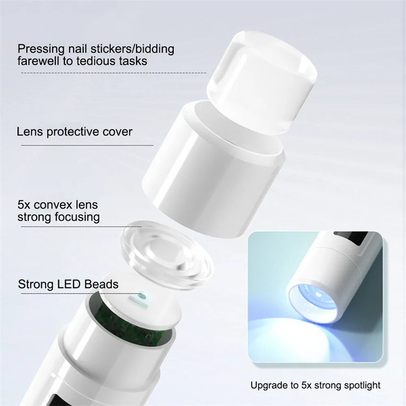 Mini UV Nail Lamp Dryer Machine Portable USB Rechargeable LED Nail Quick Drying Light Handheld Manicure Lamp For Gel Varnish