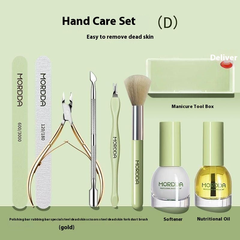 Nail Care Full Set Cuticle Nipper Steel Push Rub Polishing