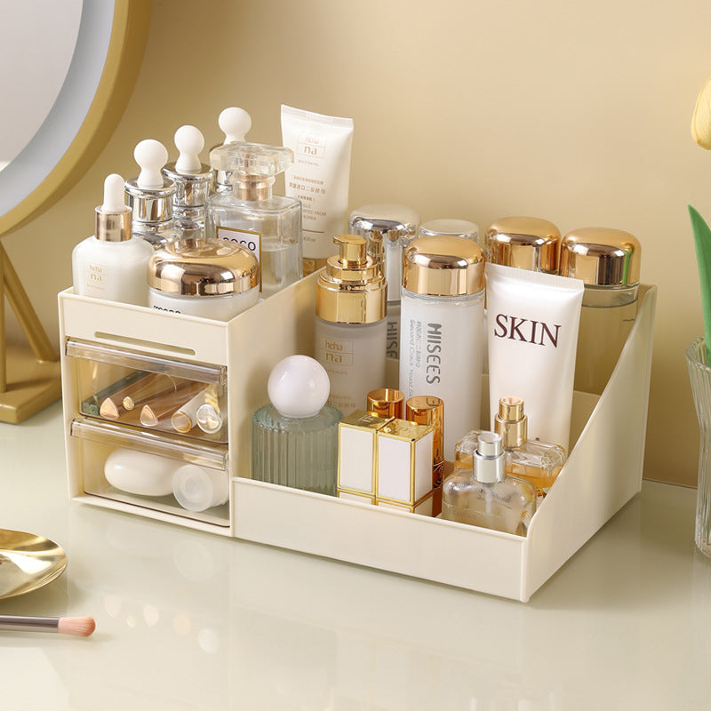 Dust-Proof Desktop Dresser Cosmetics & Lipstick Organizer European-Style Makeup Box