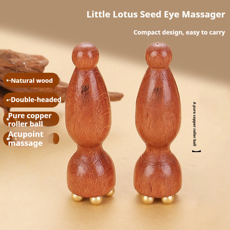 Small Lotus Pod Brass Bead Facial Massager