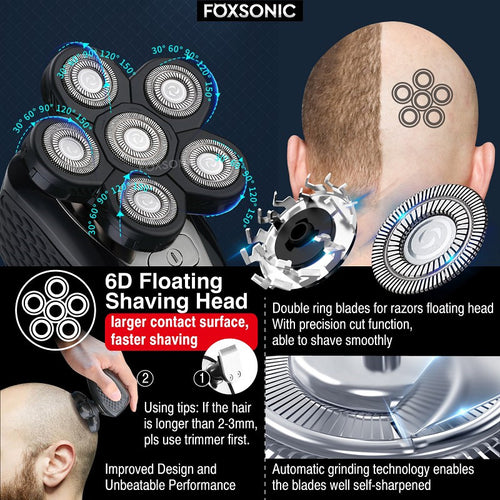 6 in 1 Multifunctional Rechargeable Electric Shaver
