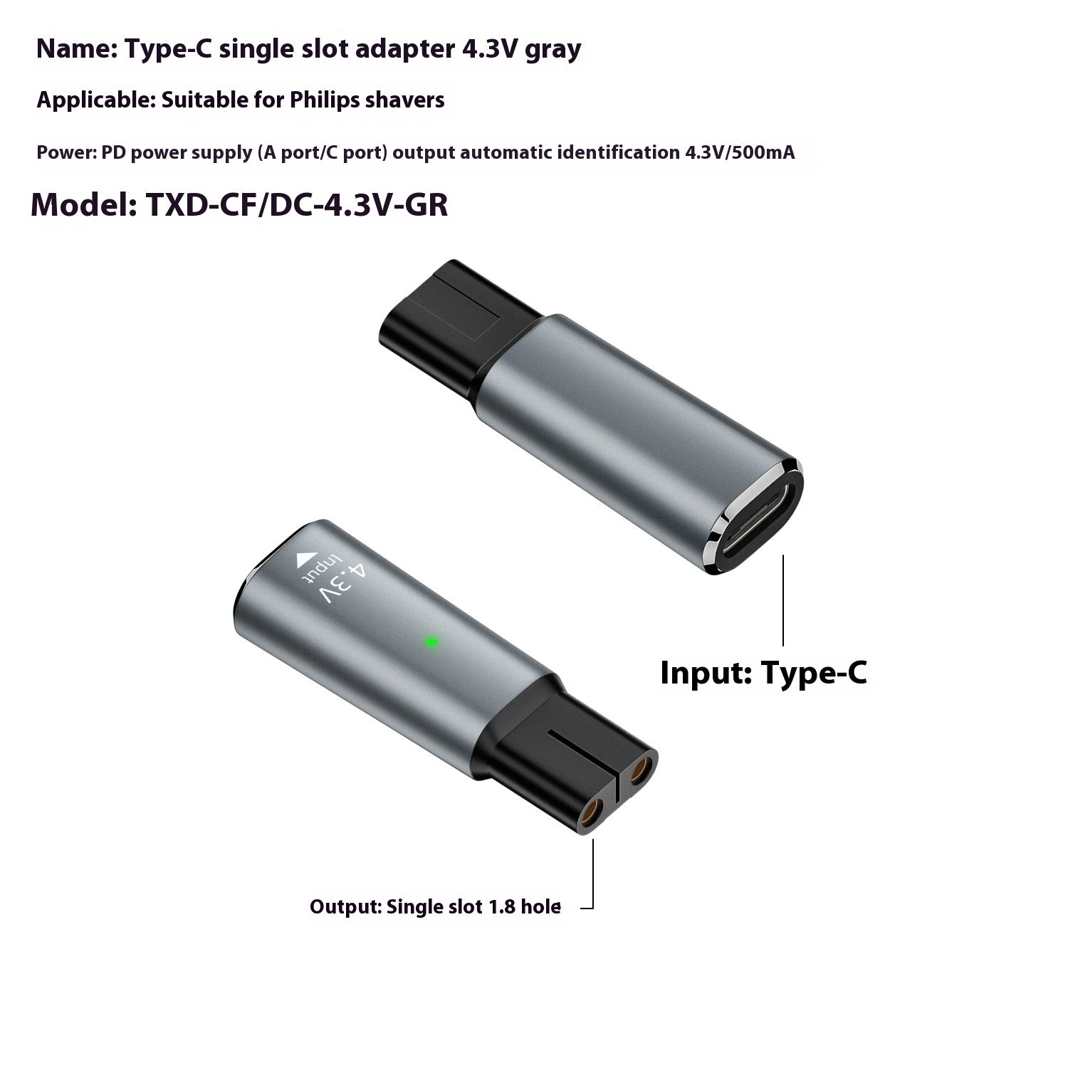 Applicable Electric Shaver Hair Clipper Charging Adapter