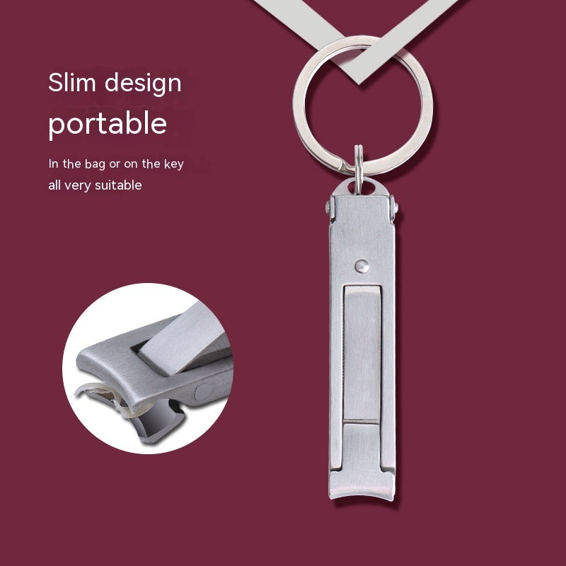 Stainless Steel Folding Nail Clippers Anti-splash With File
