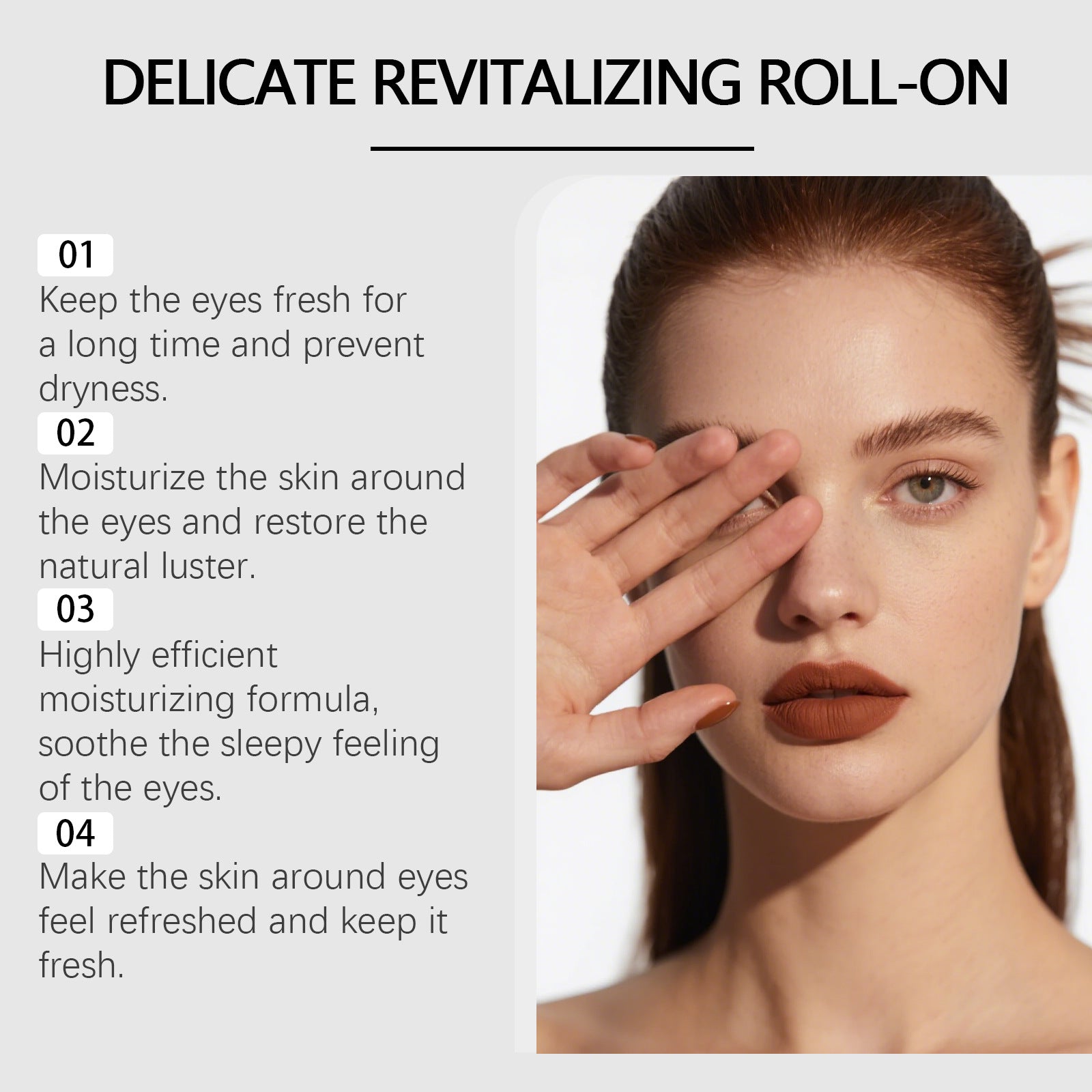 Skin Revitalizing Roll On Serum Eye And Face Oil For Elastic Radiant Skin Around The Eyes