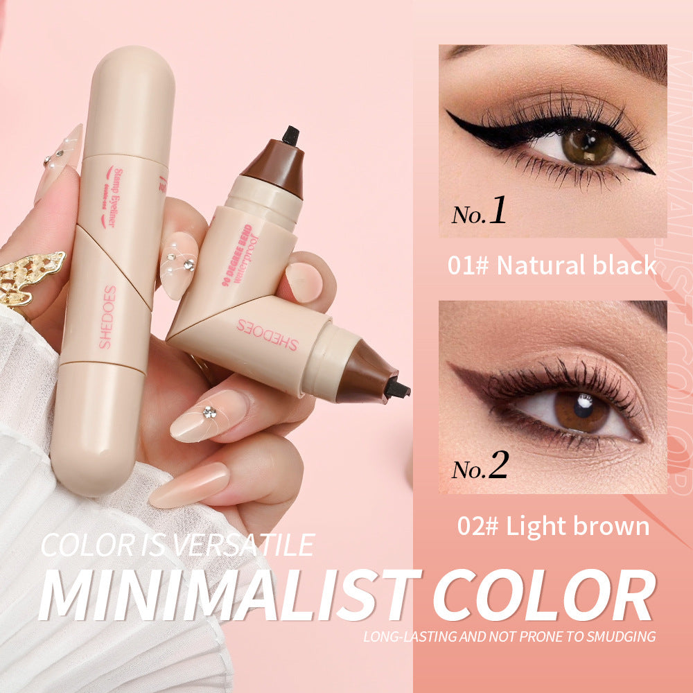 Love Eyeliner Seal Waterproof And Durable Eyeliner Stamp Pen Natural Makeup Application A Beginner's Assistant Two Steps To Create Eyeliner