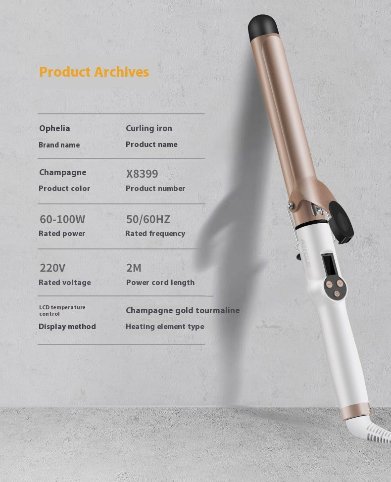 Ceramic Glaze LCD Display Large Roll Small Roll Pear Flower Hair Curler