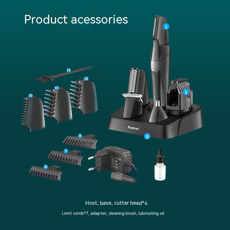Electric Hair Clipper-5029 Fully Washable Pogonotomy Nose Carving All-in-one Household Haircut Suit