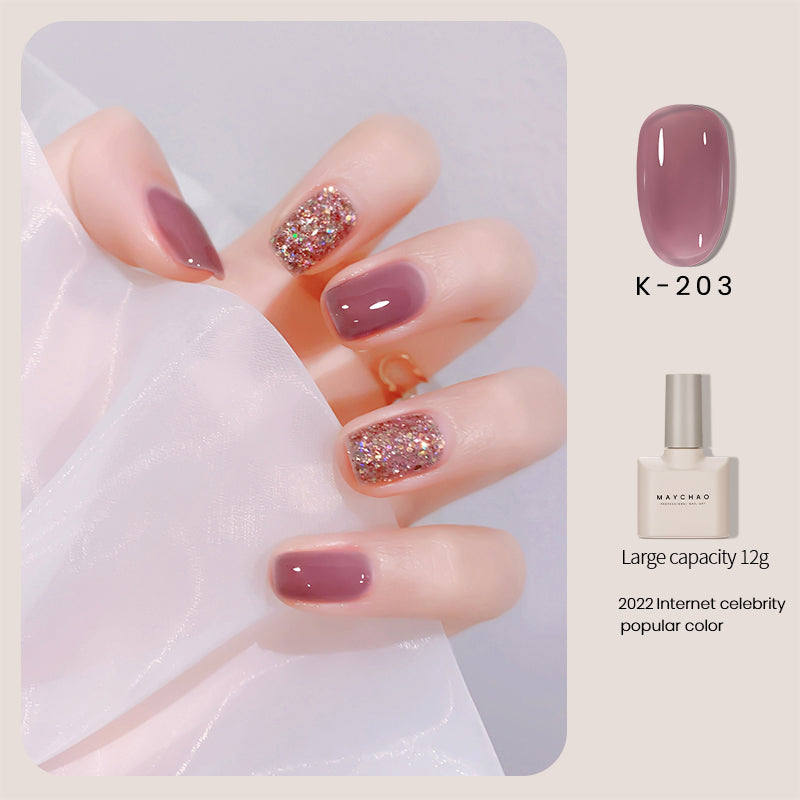 Transparent Jade Fat Ice Transparent Nude Nail Polish