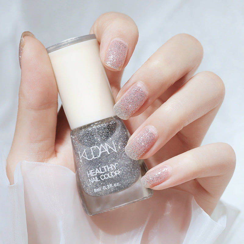 Iridescent Brightening Fine-shimmering No-bake Peel-off-free Clear Nail Polish