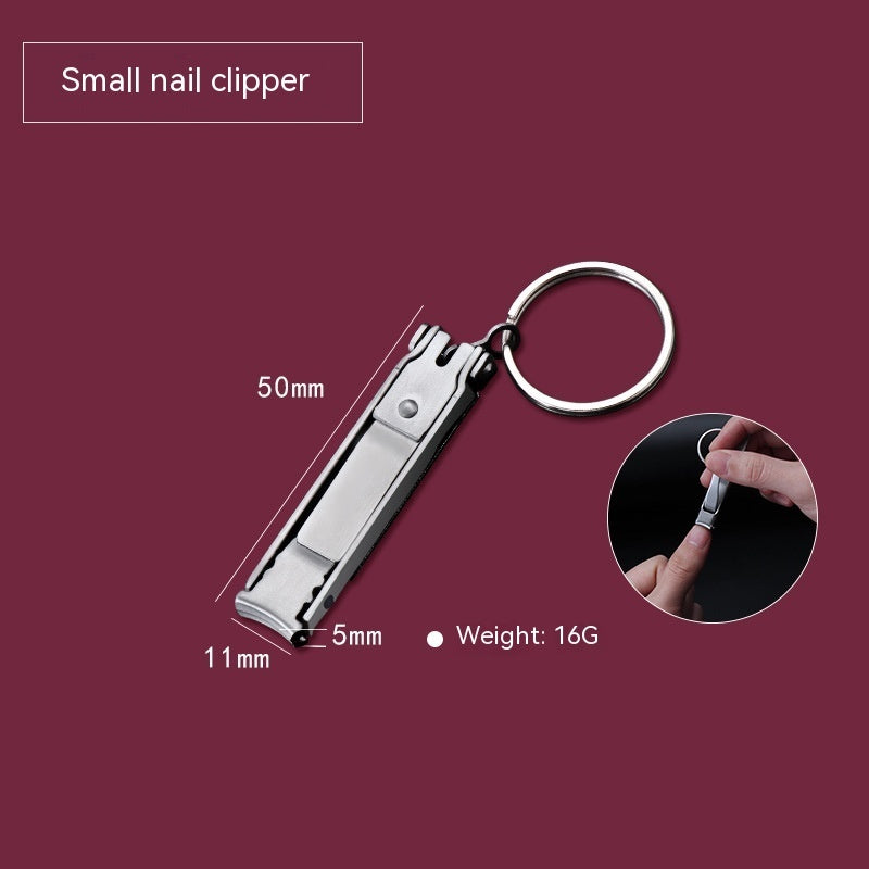 Stainless Steel Folding Nail Clippers Anti-splash With File