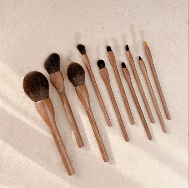 Black Walnut Makeup Brush Set Eye Shadow