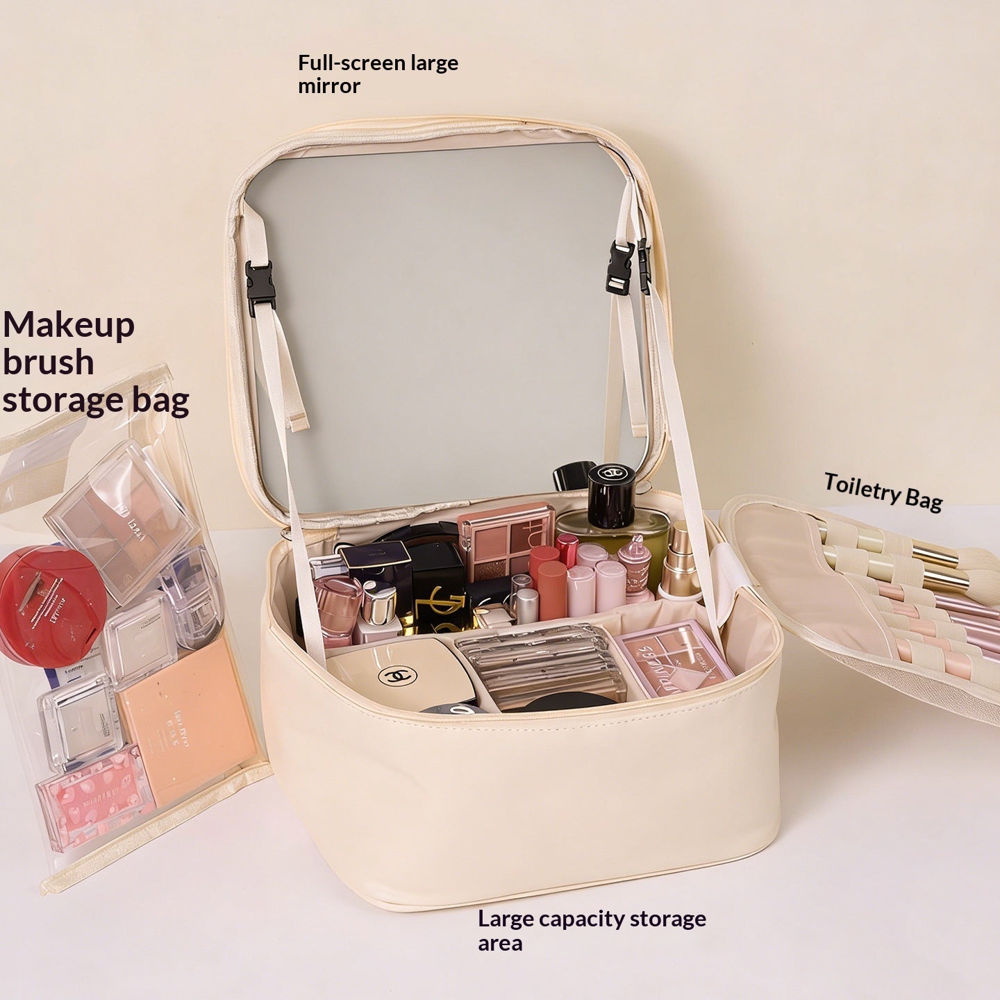 Multi-functional High-capacity Portable Travel Makeup Bag
