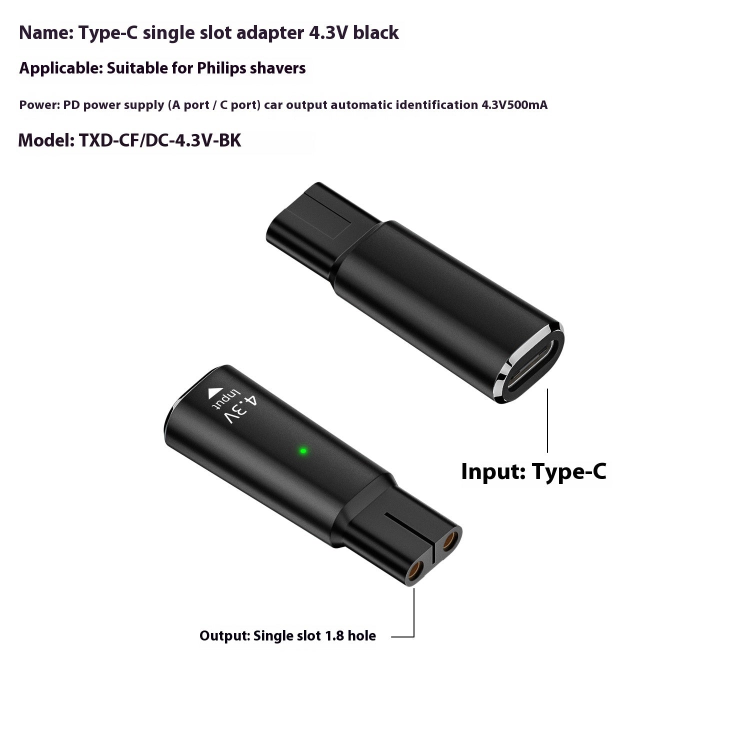 Applicable Electric Shaver Hair Clipper Charging Adapter