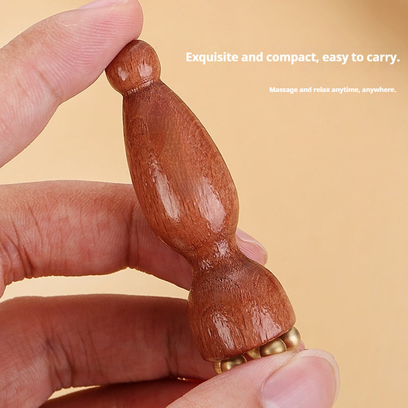 Small Lotus Pod Brass Bead Facial Massager