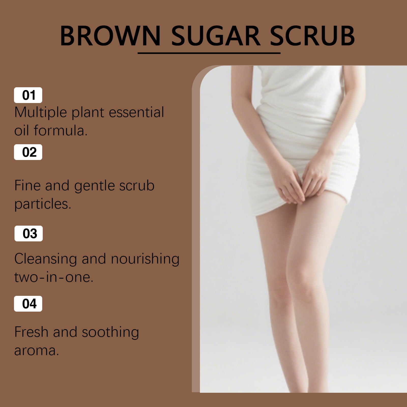 Brown Sugar Body Scrub Cream Smooth, Tender And Gentle