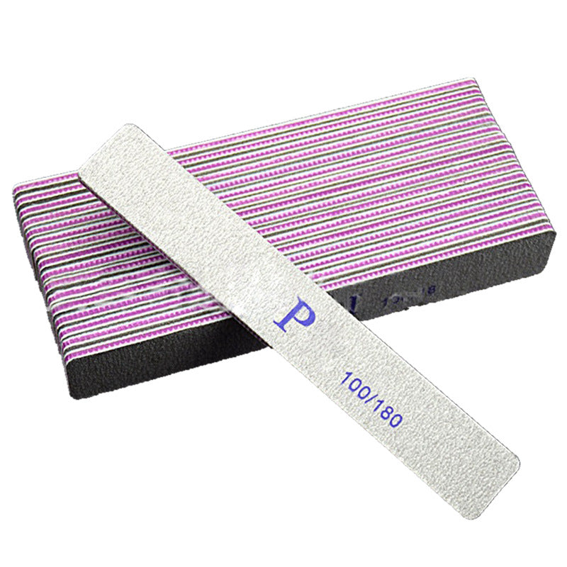 Multi Shape Nail File Black Sand Strip Printing Rub