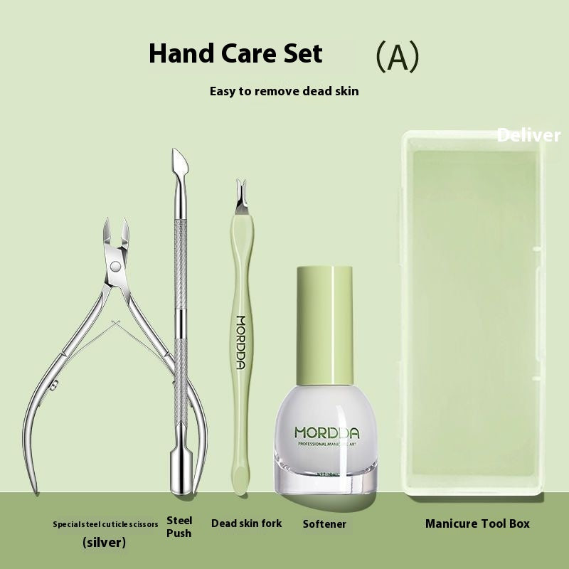 Nail Care Full Set Cuticle Nipper Steel Push Rub Polishing