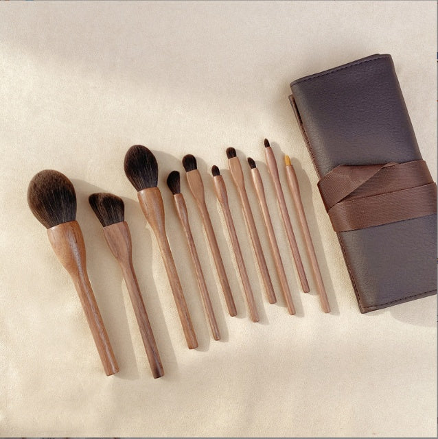 Black Walnut Makeup Brush Set Eye Shadow
