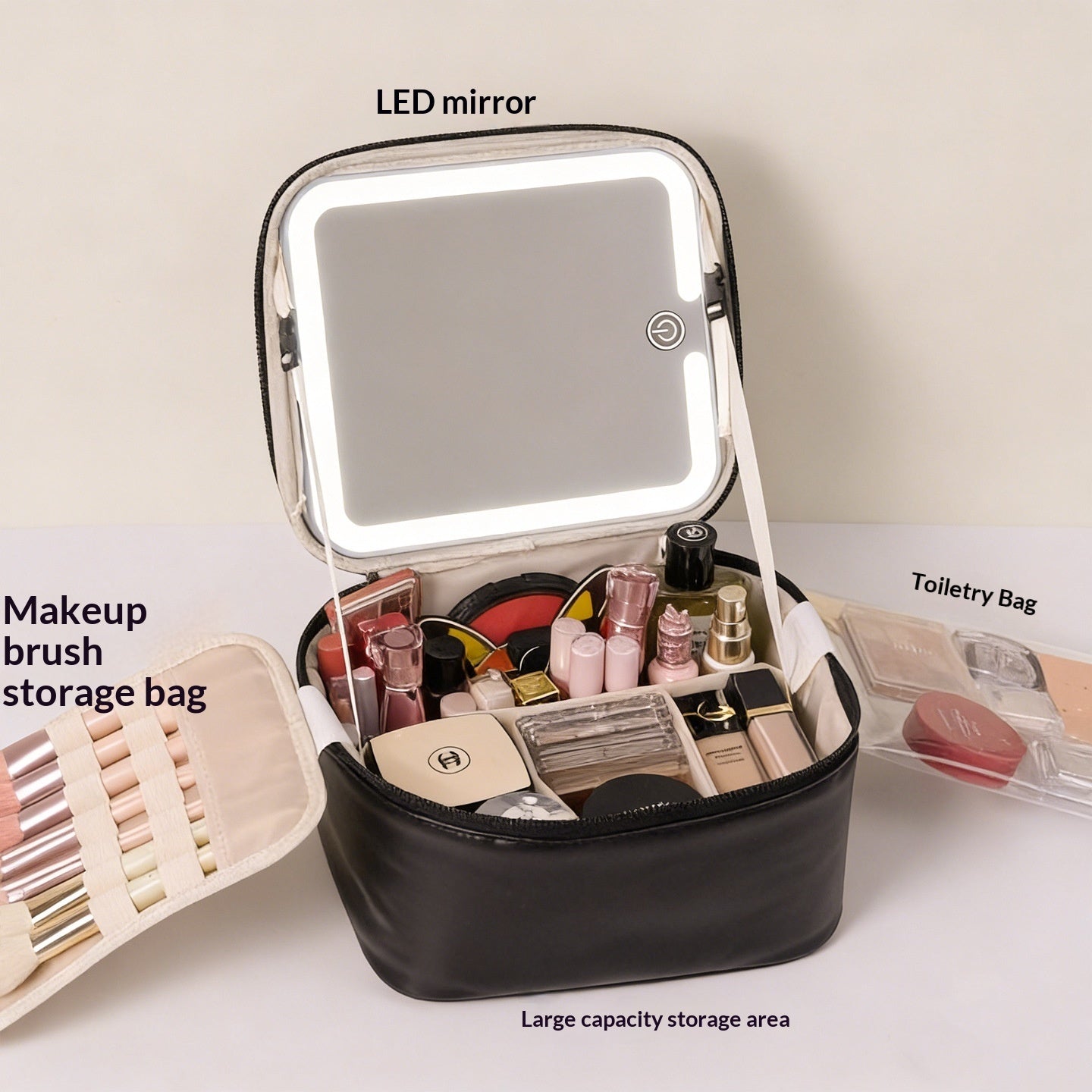 Multi-functional High-capacity Portable Travel Makeup Bag
