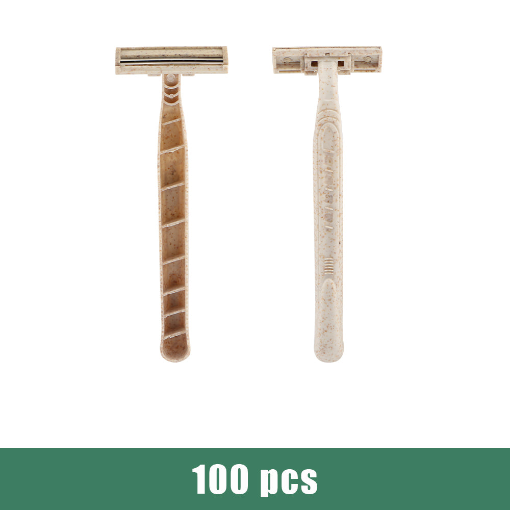 Wheat Straw Biodegradable Material Two-layer Blade Razor