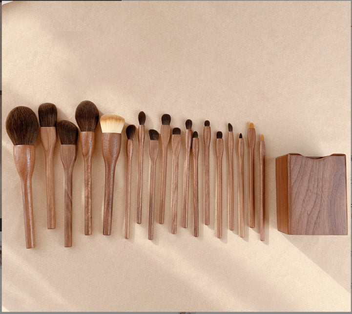 Black Walnut Makeup Brush Set Eye Shadow