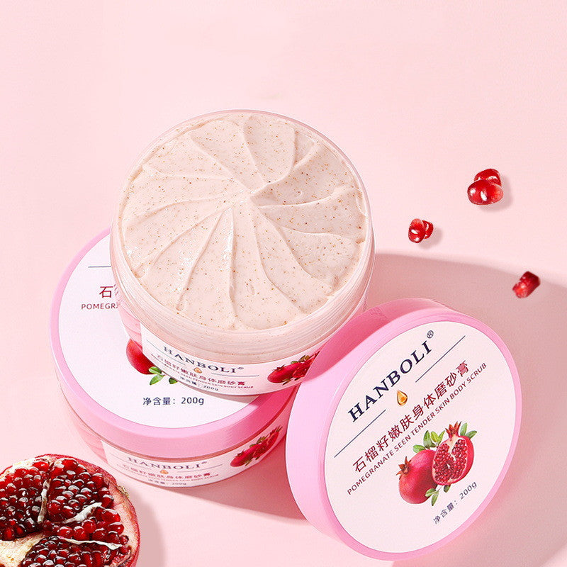 Pomegranate Seed Skin Rejuvenation Body Scrub Cream Skin Cleaning