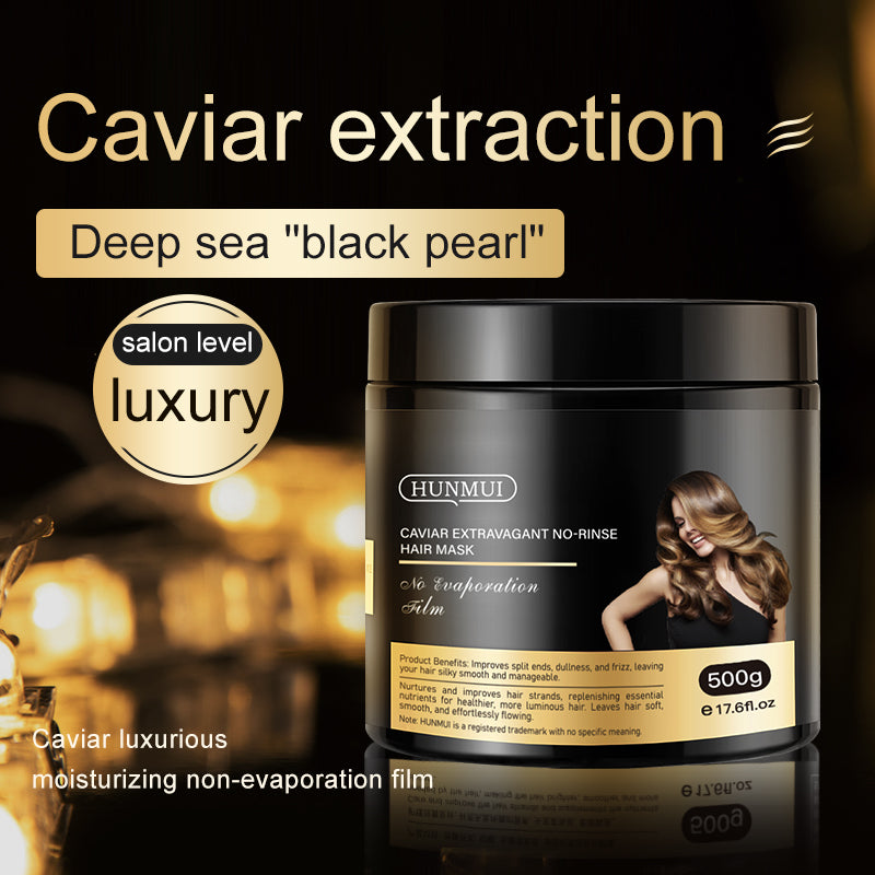 HUNMUI Caviar Luxury Moisturizing No-Rinse Hair Mask 500g