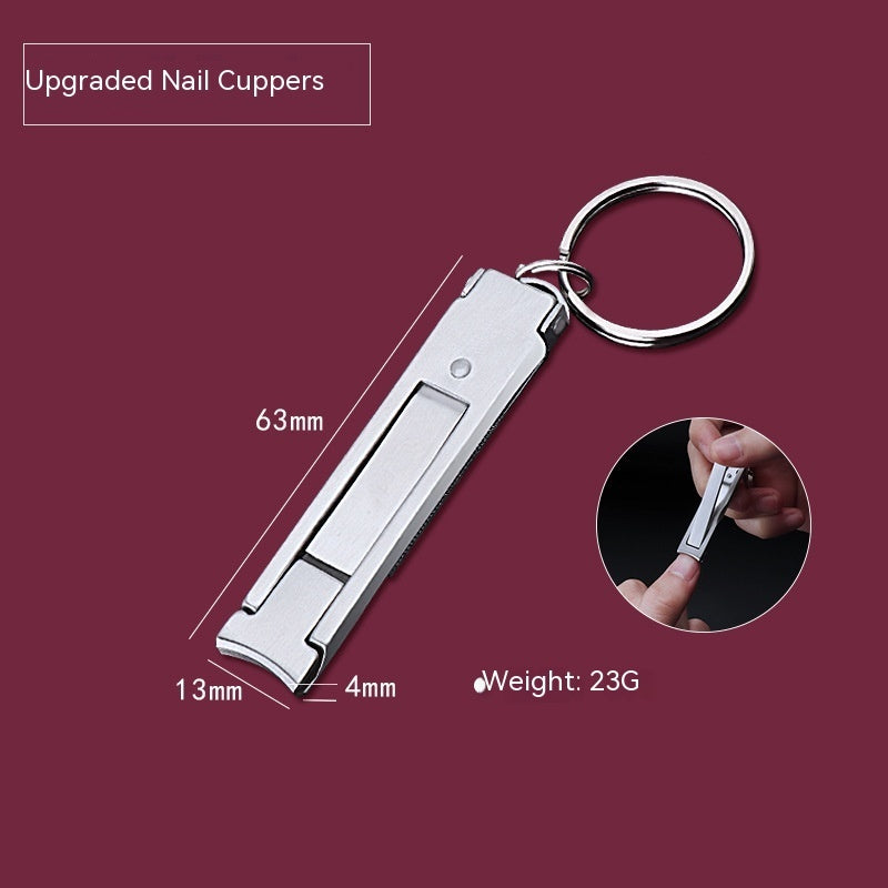 Stainless Steel Folding Nail Clippers Anti-splash With File