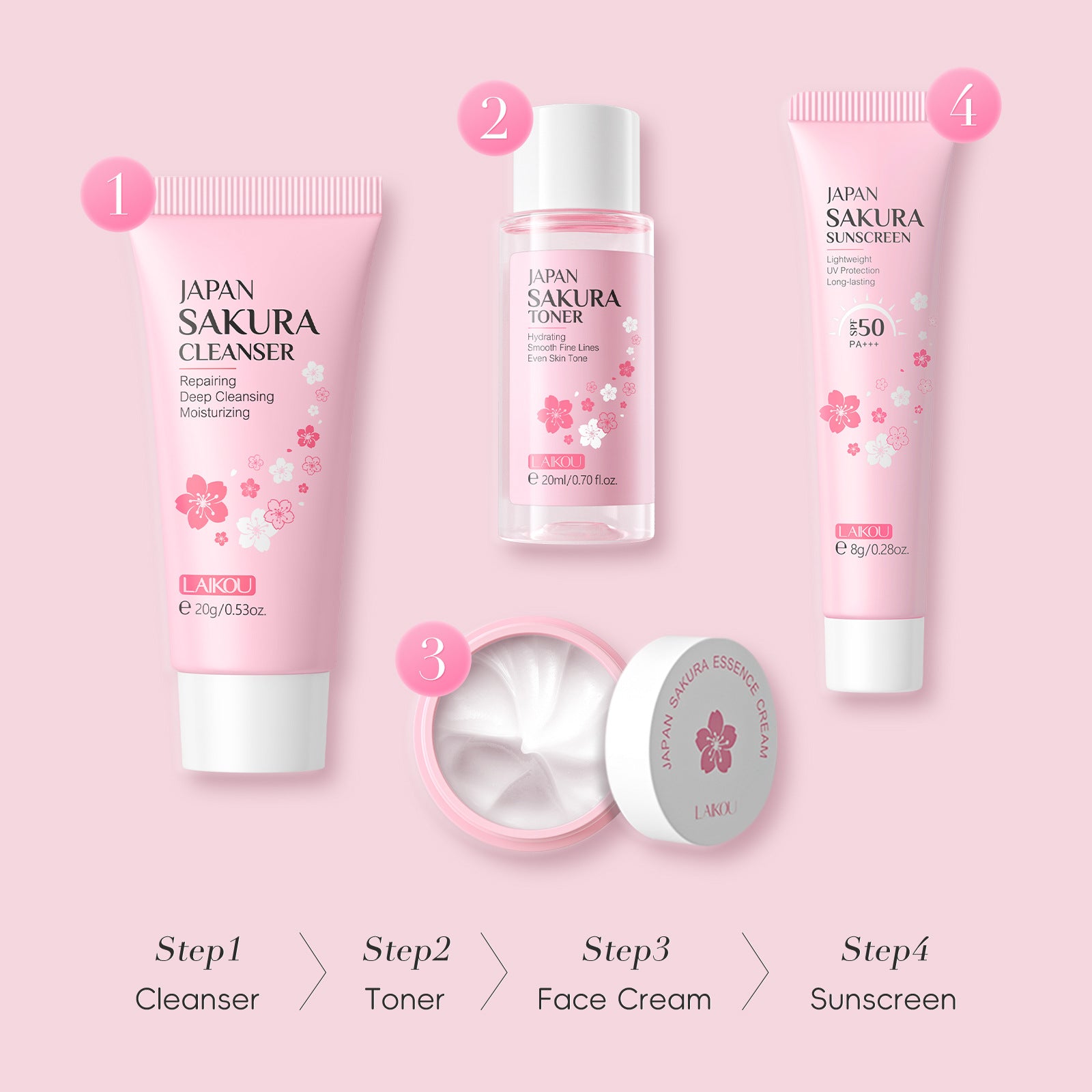 Travel Set 4-piece Set Facial Care Hydrating