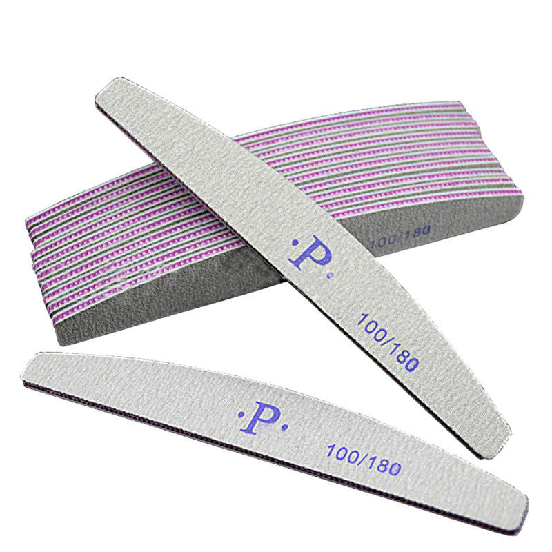 Multi Shape Nail File Black Sand Strip Printing Rub