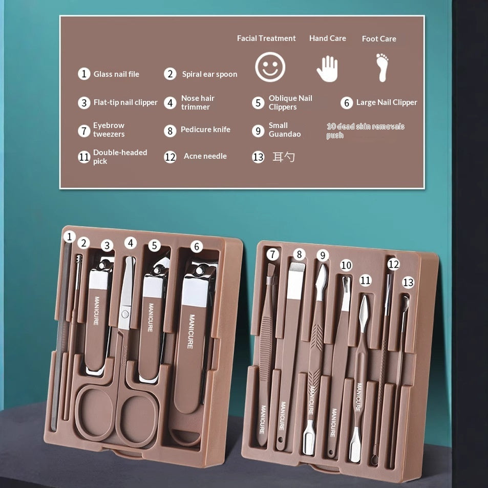 Carbon Steel Manicure Tool Multi-Function Nail Clipper Set
