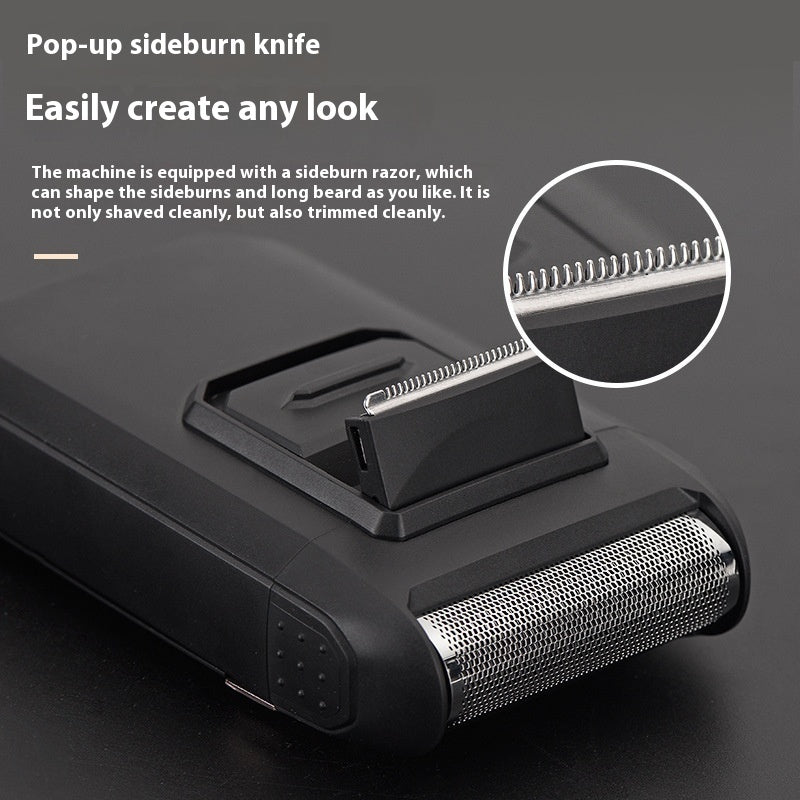 Reciprocating Electric Shaver Pop-up Sideburns Two-in-one Shaver