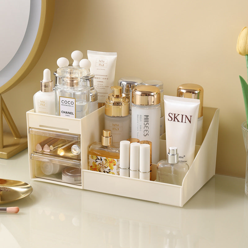 Dust-Proof Desktop Dresser Cosmetics & Lipstick Organizer European-Style Makeup Box