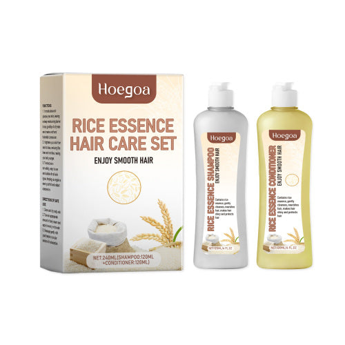 Hoegoa Rice Care And Shampoo Set Keratin Repair And Nourishing Hair Care Set Smooth Hair