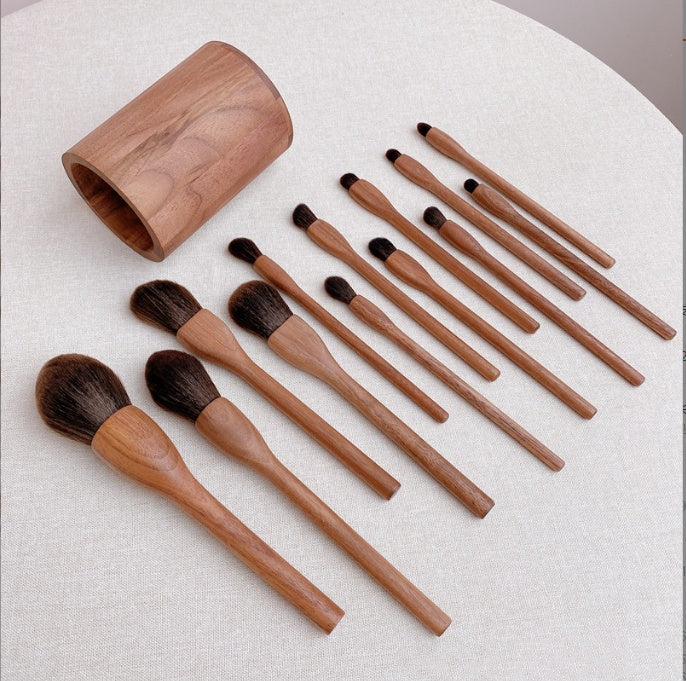 Black Walnut Makeup Brush Set Eye Shadow