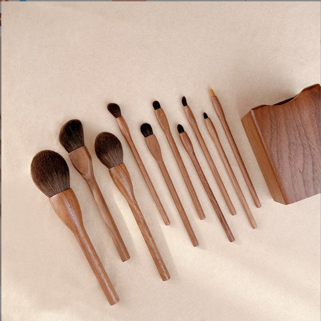 Black Walnut Makeup Brush Set Eye Shadow