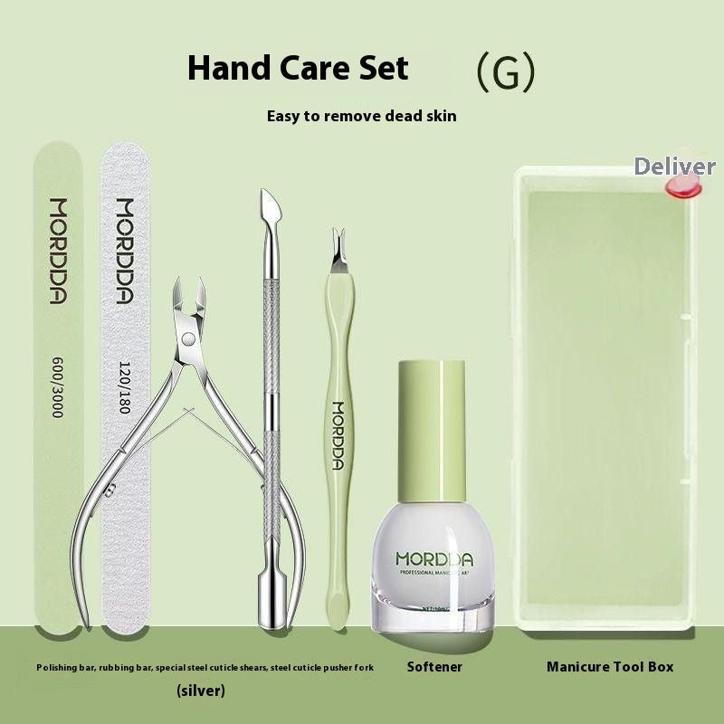 Nail Care Full Set Cuticle Nipper Steel Push Rub Polishing