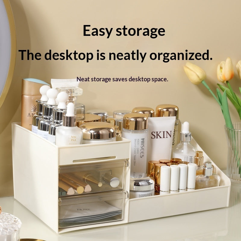 Dust-Proof Desktop Dresser Cosmetics & Lipstick Organizer European-Style Makeup Box