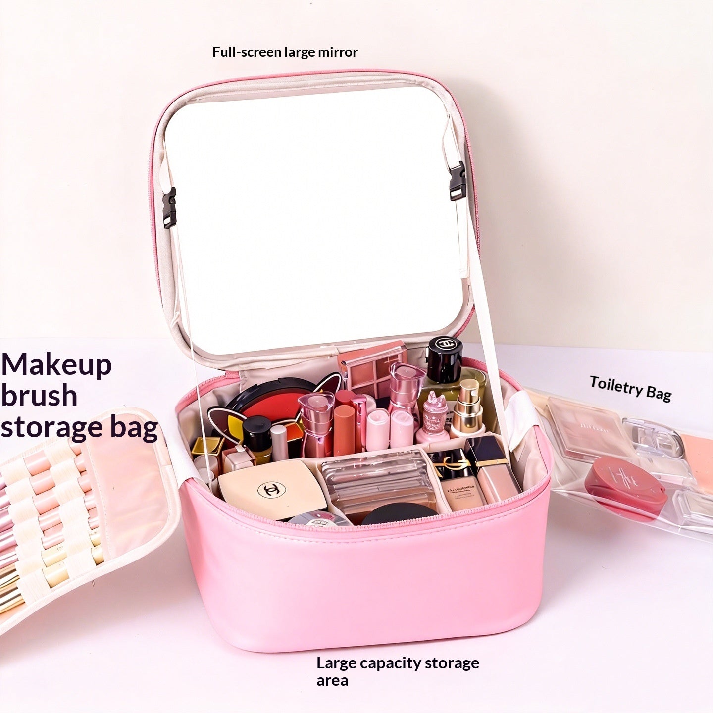 Multi-functional High-capacity Portable Travel Makeup Bag
