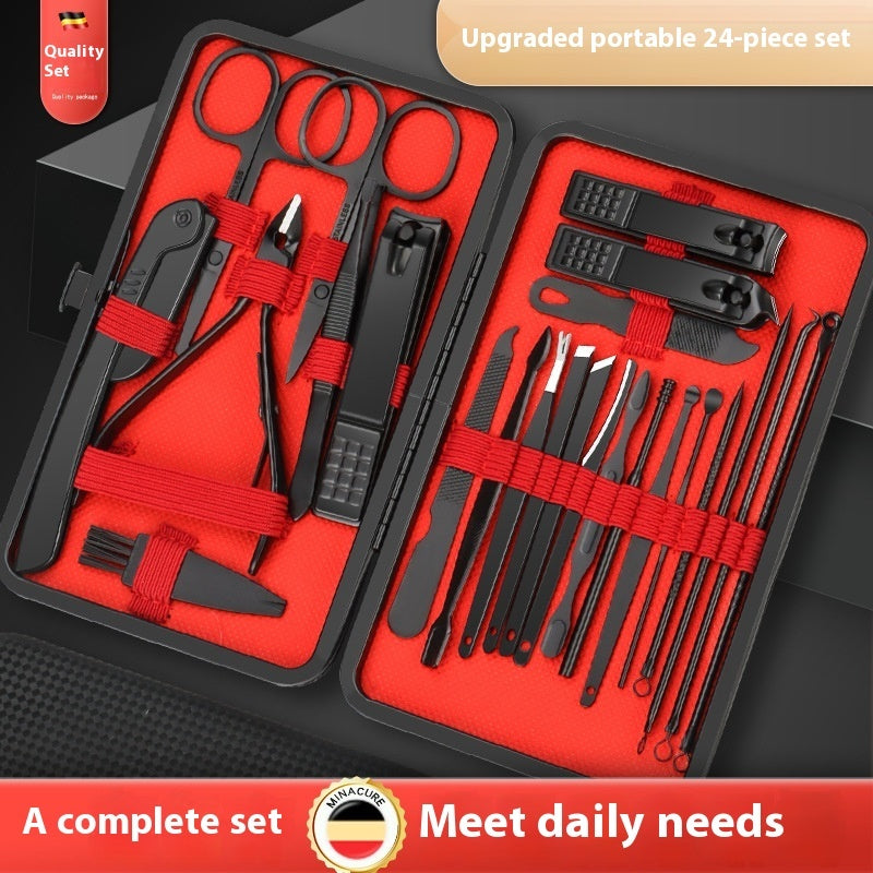 Nail Scissor Set Stainless Steel Cuticle Nipper 24-piece Set