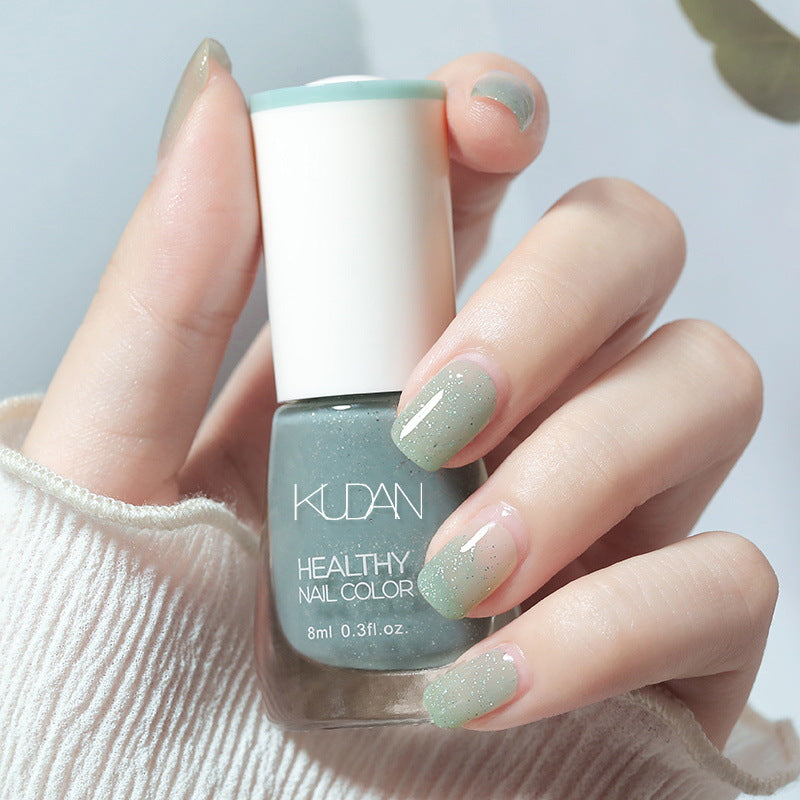 Iridescent Brightening Fine-shimmering No-bake Peel-off-free Clear Nail Polish