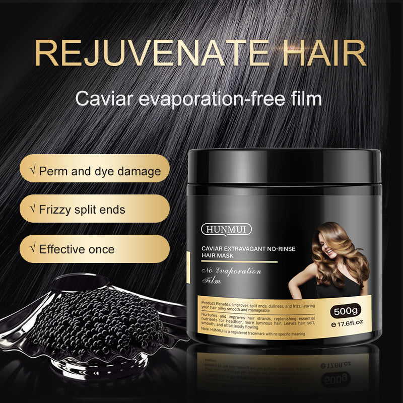 HUNMUI Caviar Luxury Moisturizing No-Rinse Hair Mask 500g