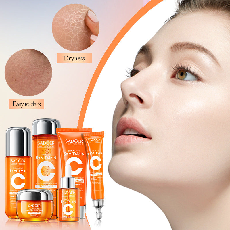 Five-dimensional C Whitening Brightening Skin Care Gift Box