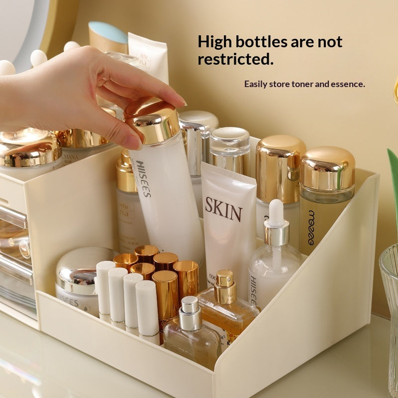 Dust-Proof Desktop Dresser Cosmetics & Lipstick Organizer European-Style Makeup Box
