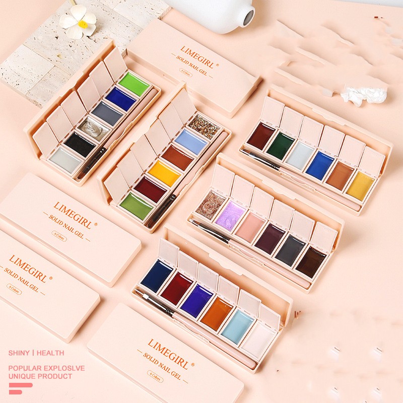 Cream Nail Polish Eye Shadow Bag