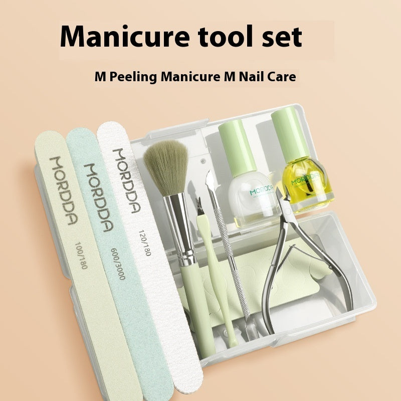 Nail Care Full Set Cuticle Nipper Steel Push Rub Polishing