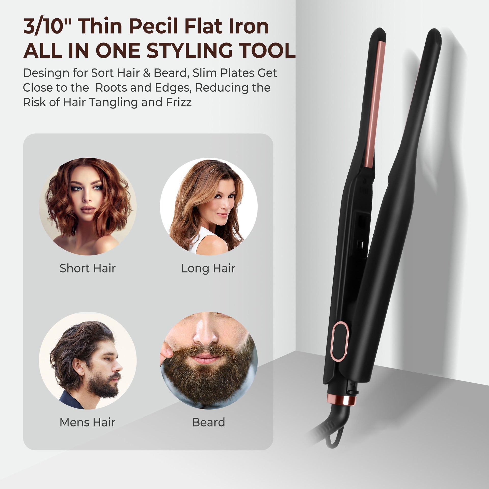 Quick Thermal Wide Voltage Mini Hair Straightener Hair Straightening Plate Hair Curler