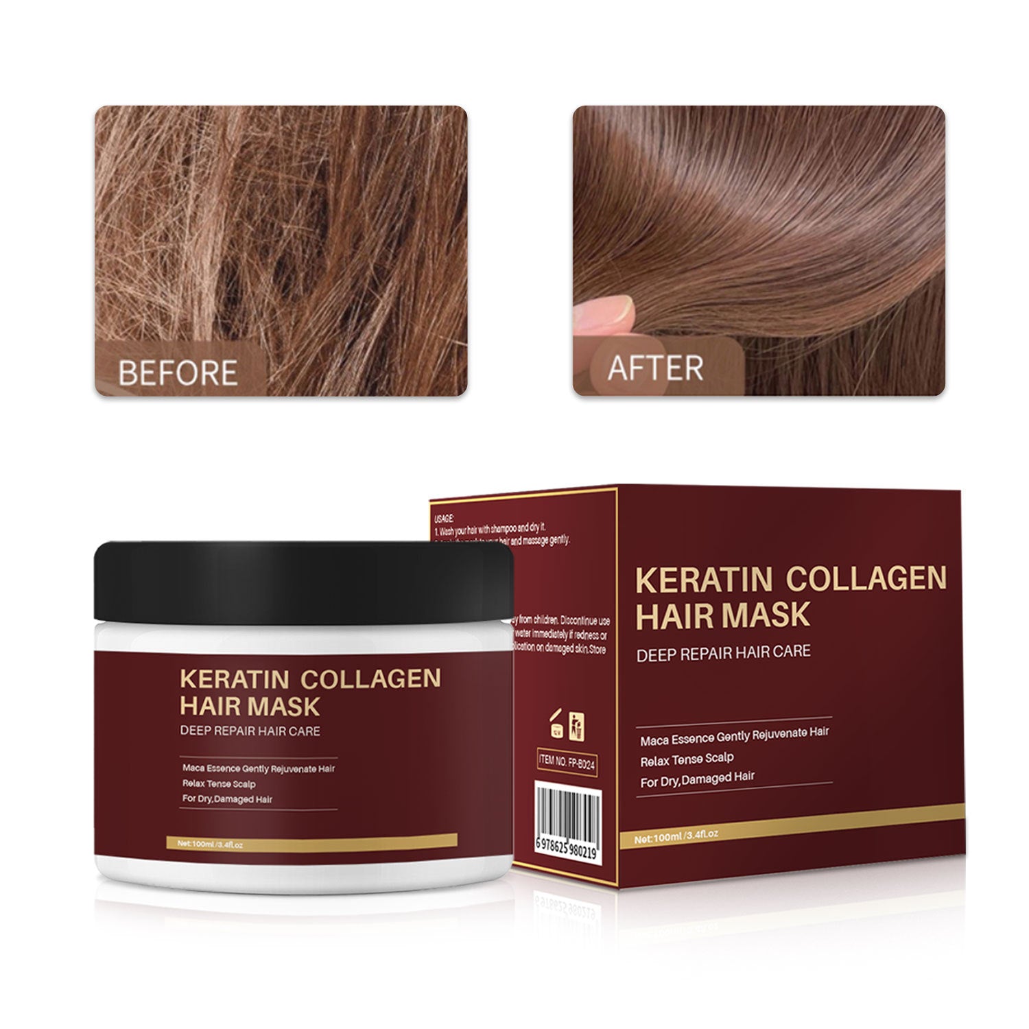 Moisturizing And Repairing Strong And Tough Anti-hair Dense Collagen Hair Mask